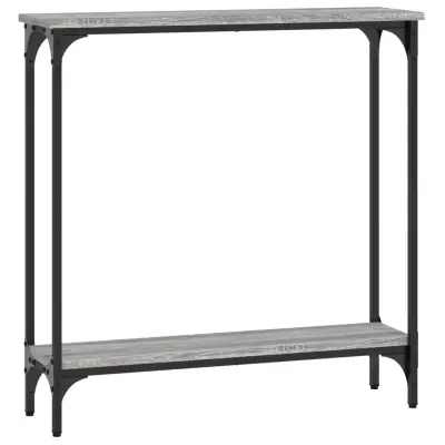 konzolna miza - miza ob steni siva sonoma 75x22,5x75 cm inženirski les