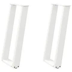 konzolna miza - miza ob steni noge U-oblike 2 kosa bela 28x(72-73) cm jeklo
