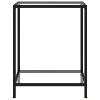 konzolna miza - miza ob steni prozorna 60x35x75 cm kaljeno steklo