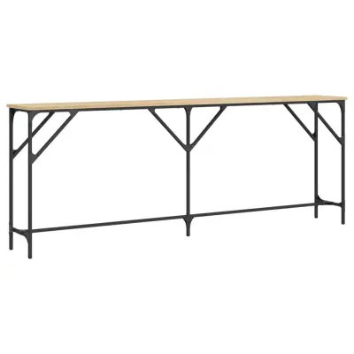 konzolna miza - miza ob steni sonoma hrast 200x29x75 cm inženirski les