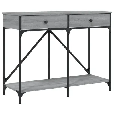 Konzolna mizica - miza ob steni siva sonoma 100x39x78,5 cm inženirski les
