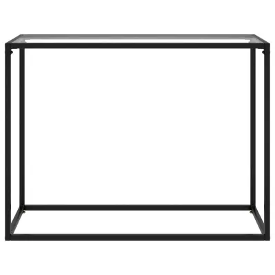 konzolna miza - miza ob steni prozorna 100x35x75 cm kaljeno steklo