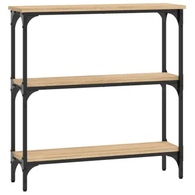 konzolna miza - miza ob steni sonoma hrast 75x22,5x75 cm inženirski les