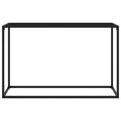 konzolna miza - miza ob steni črna 120x35x75 cm kaljeno steklo
