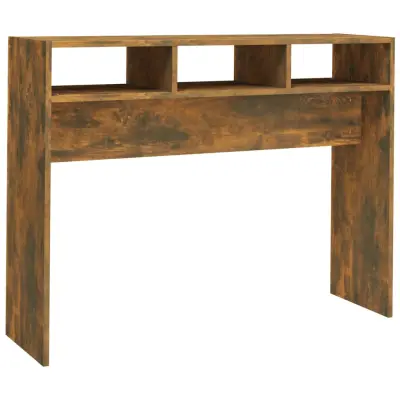 konzolna miza - miza ob steni dimljeni hrast 105x30x80 cm konstruiran les