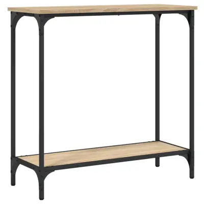 konzolna miza - miza ob steni sonoma hrast 75x30,5x75 cm inženirski les