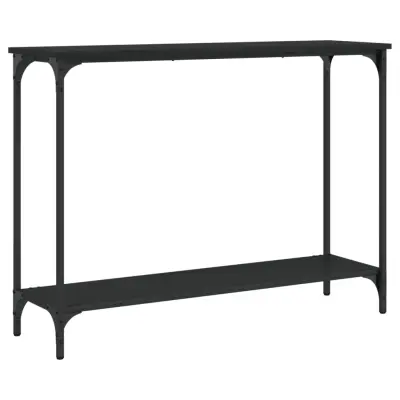 konzolna miza - miza ob steni črna 101x30,5x75 cm inženirski les