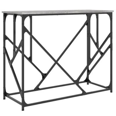 konzolna miza - miza ob steni siva sonoma 100x40x80 cm inženirski les