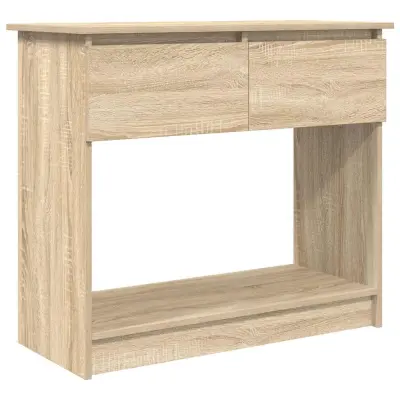 konzolna miza - miza ob steni s predali sonoma hrast 85,5x38,5x74,5 cm