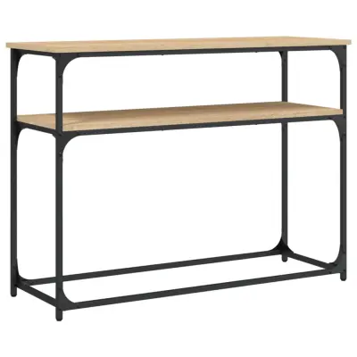 konzolna miza - miza ob steni sonoma hrast 100x35,5x75 cm inženirski les