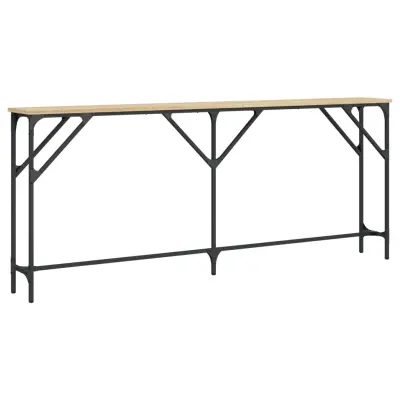 konzolna miza - miza ob steni sonoma hrast 180x23x75 cm inženirski les