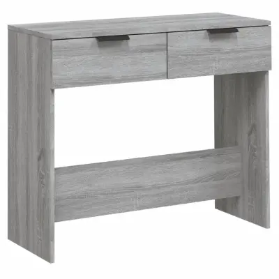 konzolna miza - miza ob steni siva sonoma 90x36x75 cm konstruiran les