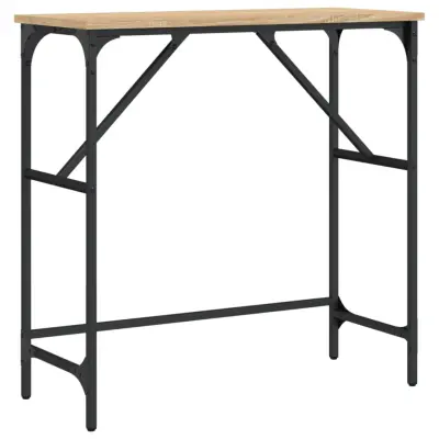 konzolna miza - miza ob steni sonoma hrast 75x32x75 cm inženirski les