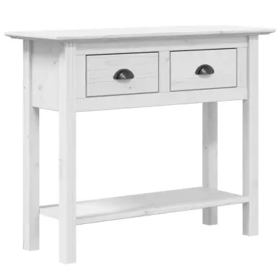konzolna miza - miza ob steni BODO bela 91x35x74 cm trdna borovina