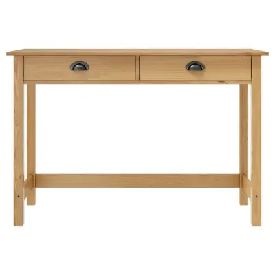 konzolna miza - miza ob steni Hill z 2 predaloma 110x45x74 cm borovina
