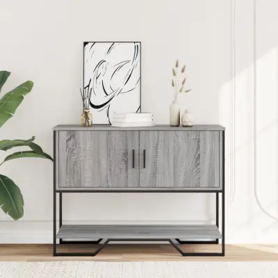 konzolna miza - miza ob steni siva sonoma 100x35x74,5 cm inženirski les