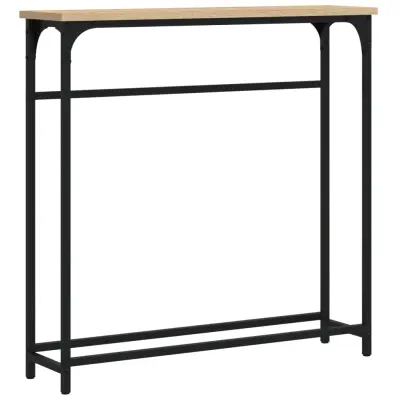 konzolna miza - miza ob steni sonoma hrast 75x19,5x75 cm inženirski les