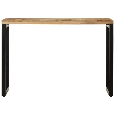 konzolna miza - miza ob steni 110x35x76 cm trden neobdelan mangov les