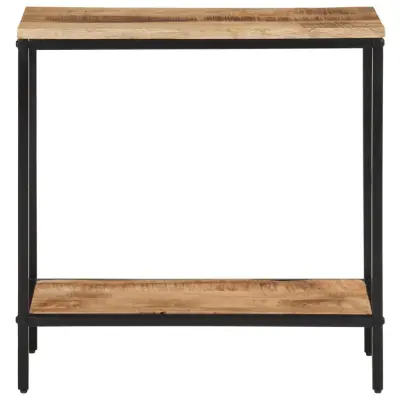 konzolna miza - miza ob steni 70x35x70 cm trden neobdelan mangov les