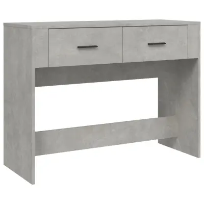 konzolna miza - miza ob steni betonsko siva 100x39x75 cm inženirski les
