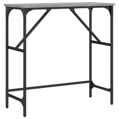 konzolna miza - miza ob steni siva sonoma 75x32x75 cm inženirski les