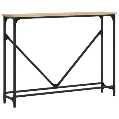konzolna miza - miza ob steni sonoma hrast 102x22,5x75 cm inženirski les