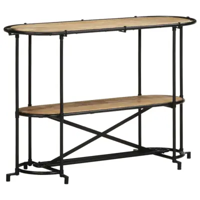 konzolna miza - miza ob steni 110x42x76 cm trden robusten mangov les