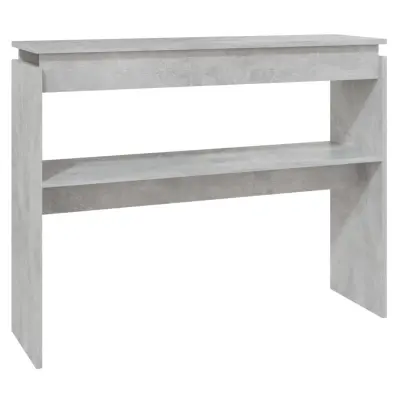 konzolna miza - miza ob steni betonsko siva 102x30x80 cm iverna plošča