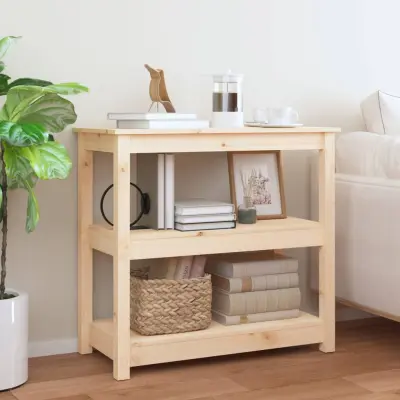 konzolna miza - miza ob steni 80x40x74 cm trdna borovina