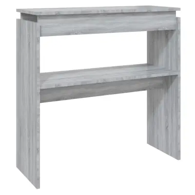 konzolna miza - miza ob steni siva sonoma 80x30x80 cm konstruiran les