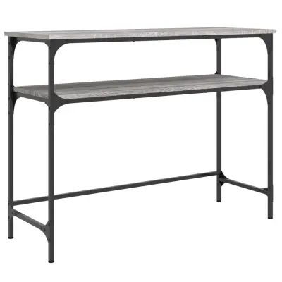 konzolna miza - miza ob steni siva sonoma 100x35,5x75 cm inženirski les