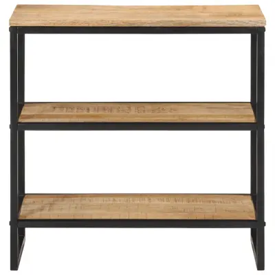 konzolna miza - miza ob steni 70x35x70 cm trden neobdelan mangov les