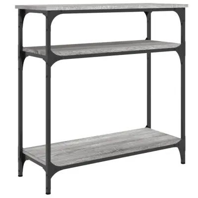 konzolna miza - miza ob steni siva sonoma 75x29x75 cm inženirski les