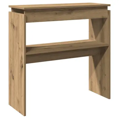 konzolna miza - miza ob steni artisan hrast 80x30x80 cm inženirski les