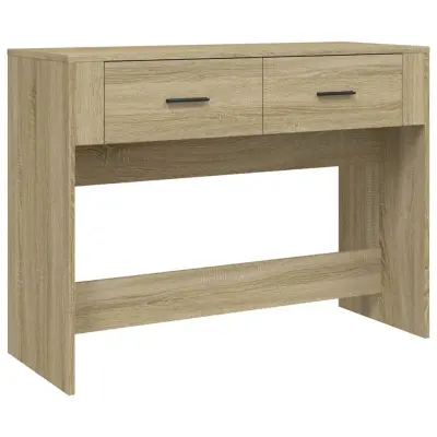 Konzolna mizica - miza ob steni sonoma hrast 100x39x75 cm inženirski les