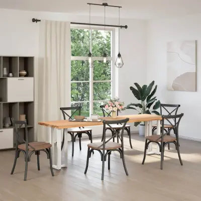 konzolna miza - miza ob steni noge T-oblika 2 kosa bela 25x28x(72-73) cm jeklo