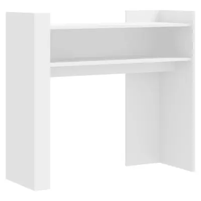 konzolna miza - miza ob steni bela 100x35x90 cm inženirski les