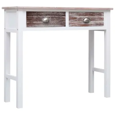 konzolna miza - miza ob steni rjava 90x30x77 cm les