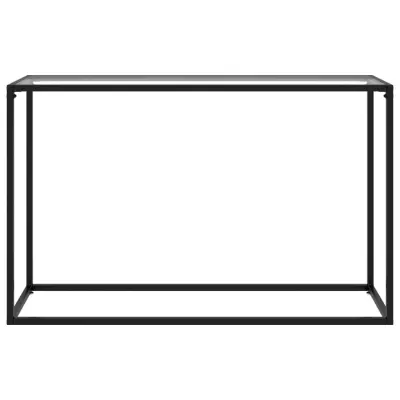 konzolna miza - miza ob steni prozorna 120x35x75 cm kaljeno steklo