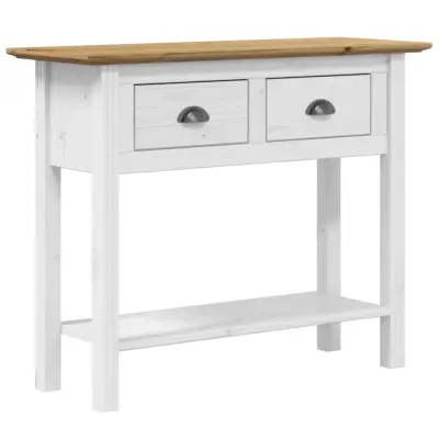 konzolna miza - miza ob steni BODO rjava 91x35x74 cm trdna borovina