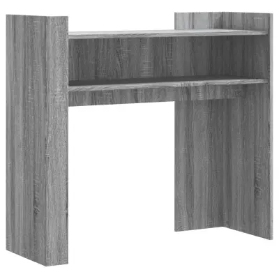 konzolna miza - miza ob steni siva sonoma 100x35x90 cm inženirski les