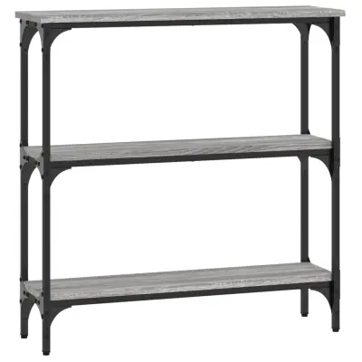 konzolna miza - miza ob steni siva sonoma 75x22,5x75 cm inženirski les
