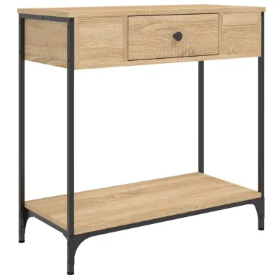konzolna miza - miza ob steni sonoma hrast 75x34,5x75 cm inženirski les