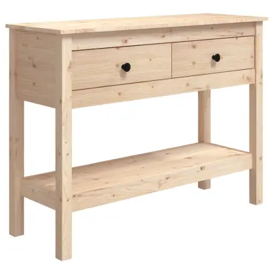 konzolna miza - miza ob steni 100×35×75 trdna borovina