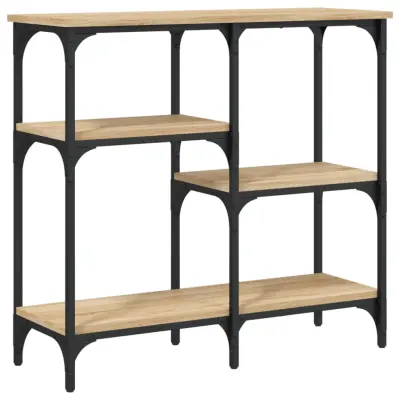 Konzolna mizica - miza ob steni sonoma hrast 80x29x75 cm inženirski les