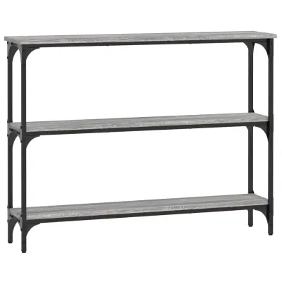 konzolna miza - miza ob steni siva sonoma 100x22,5x75 cm inženirski les