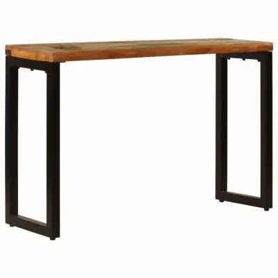 konzolna miza - miza ob steni 120x35x76 cm trden predelan les in jeklo