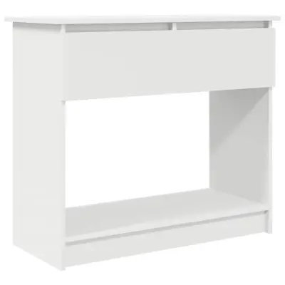 konzolna miza - miza ob steni s predali bela 85,5x38,5x74,5 cm