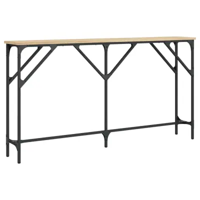 konzolna miza - miza ob steni sonoma hrast 140x23x75 cm inženirski les