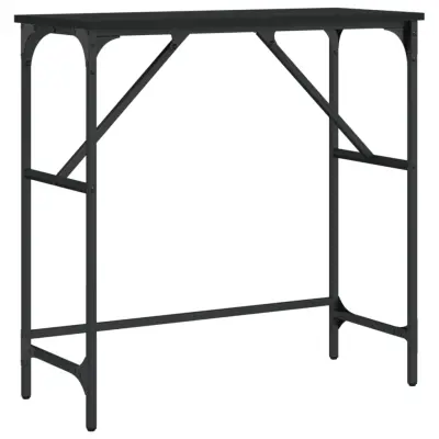 konzolna miza - miza ob steni črna 75x32x75 cm inženirski les